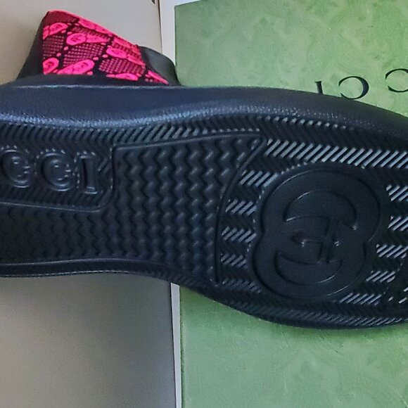 NIB Gucci Chelsea GG inlets black leather pull on booties IT 37 US 7 - Picture 7 of 8